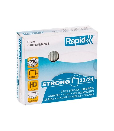 Grapas rapid strong nº 23 24 galvanizadas caja de 1000 unidades